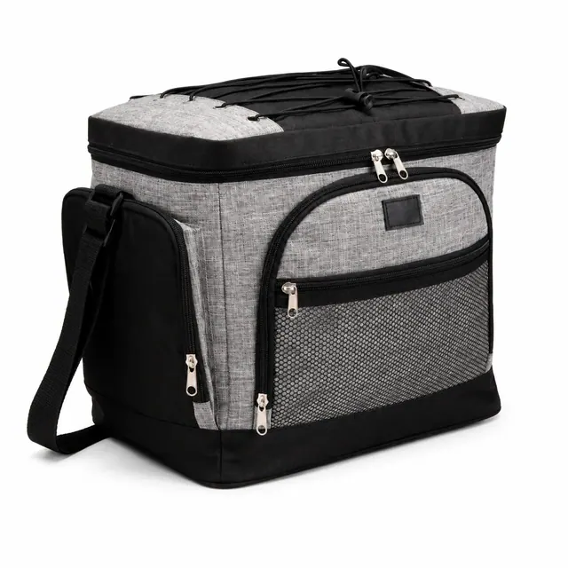 Cooler Insulated Lunch Bag for Adult Work and Office (600D Two-Tone Polyester/PVC, 34.5×24×30 cm)