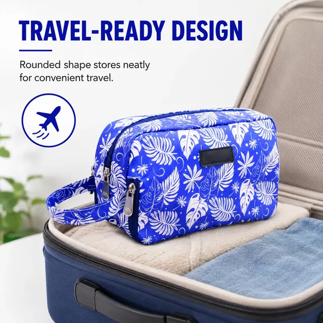 Custom Printed Wholesale Cosmetic Bag — 24 x 8.5 x 13 cm — construction detail view 4