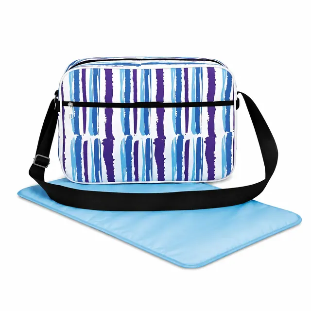 Microfiber Baby Diaper Messenger Bag — 38 x 12 x 25 cm