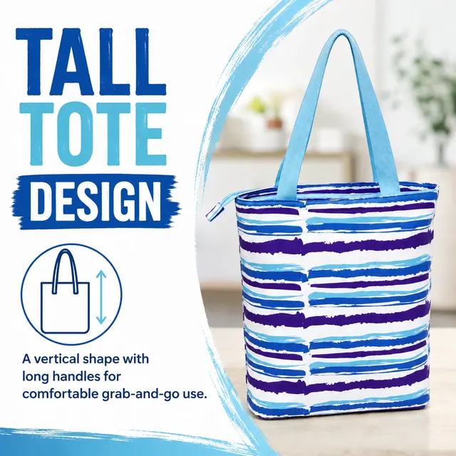 Baby Diaper Outdoor Tote Bag — 36 x 13 x 36 cm — construction detail view 3