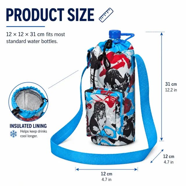 Insulated Bottle Cooler Bag (12*12*31cm, 600D Polyester) — construction detail view 1