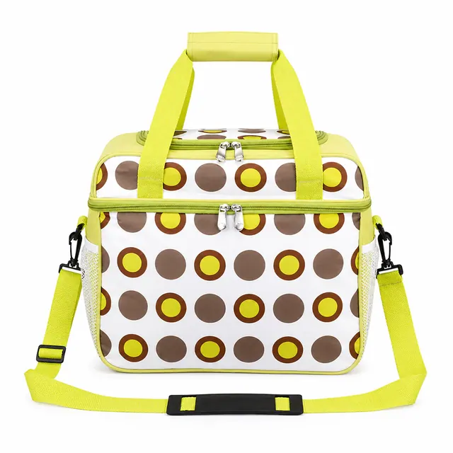 Insulated Lunch Bag with Shoulder Strap and Dual Carrying Options (600D Polyester + PEVA, 35x20x29 cm)