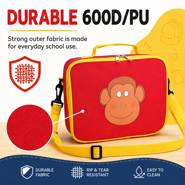 Insulated Lunch Bag (600D/PU, 25x8x20 cm) — construction detail view 2
