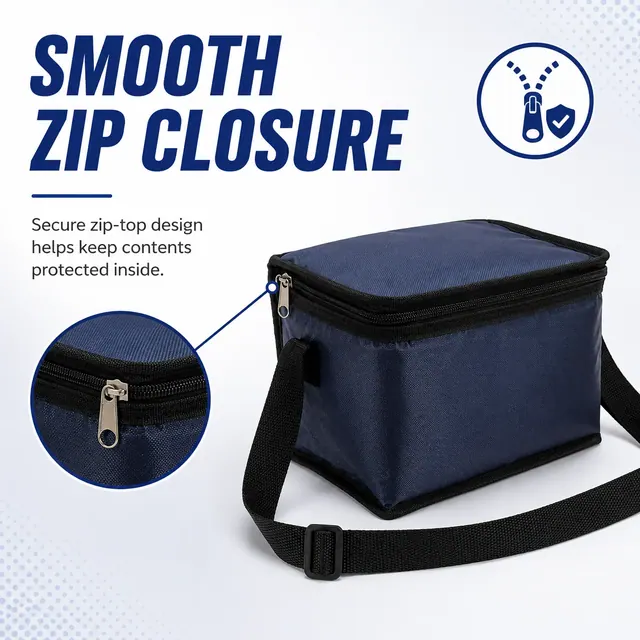 Multi-Function Picnic Bag - Insulated Cooler Lunch Bag (420D / PVC, 22x14x15cm) — construction detail view 3