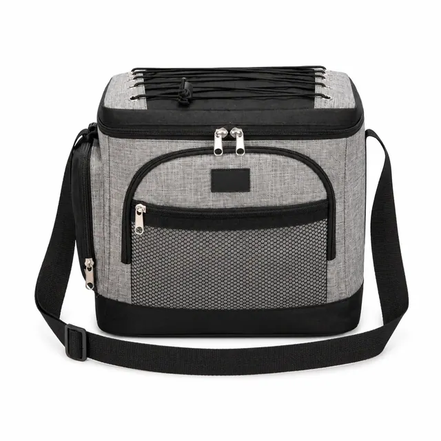 Office Worker Meal Bag - Insulated Picnic Cooler Bag (600D Two-Tone Polyester / PVC, 29x20x25cm)