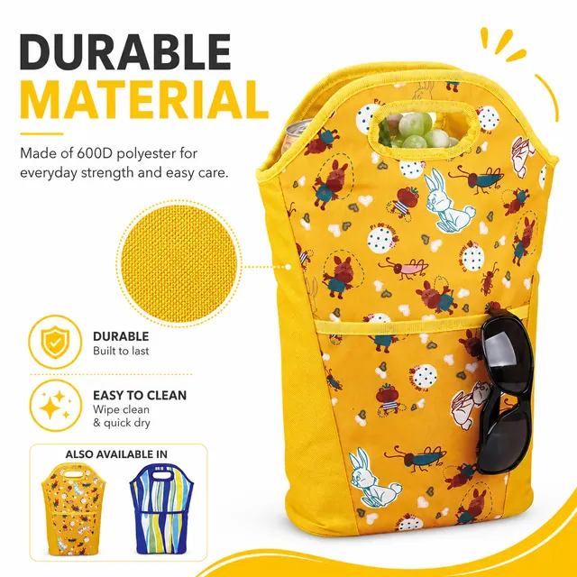 Personalized Lunch Cooler Bag (600D Polyester + PEVA, 22x12x39cm) — construction detail view 3