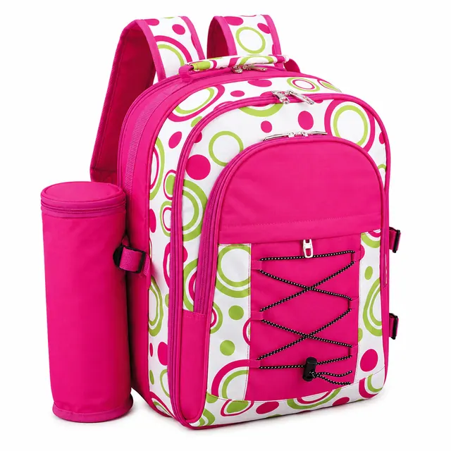 Picnic Backpack with Dual Shoulder Straps (600D Polyester + PEVA, 29*16*42cm)