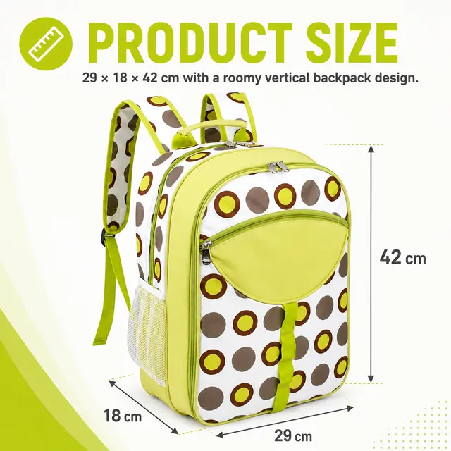Picnic Backpack with Utensil Storage (600D Polyester + PEVA, 29*18*42cm) — construction detail view 2