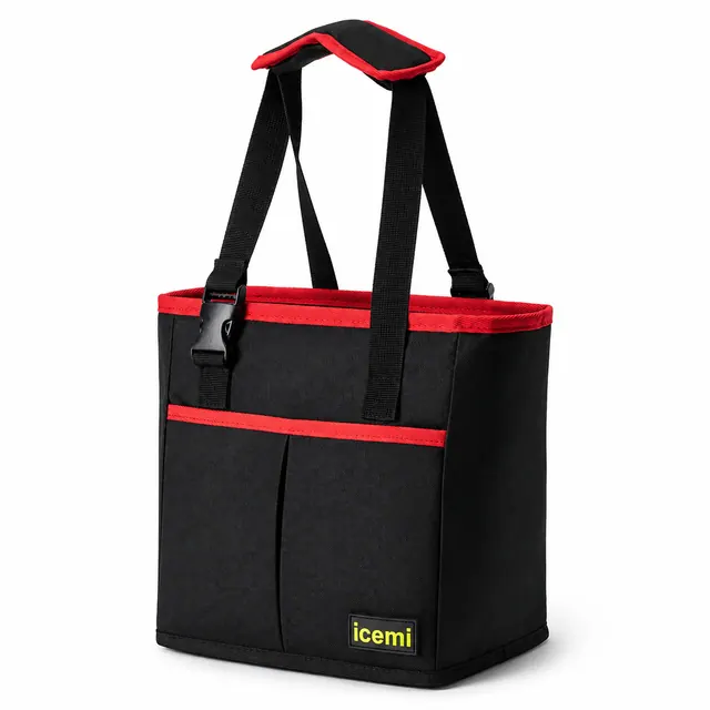 Picnic Cooler Bag (27*15*25cm, 600D/PVC, Leakproof Insulation)