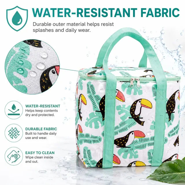 Picnic Cooler Bag - Insulated Polyester Cooler (28.5x20.5x28cm) — construction detail view 2