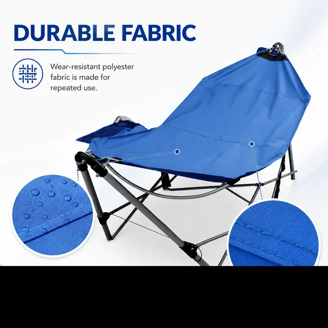 Portable Folding Lounge Chair with Carry Bag 84×230×83cm — construction detail view 2