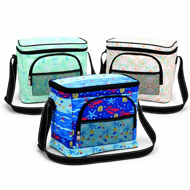 Portable Insulated Picnic Cooler Bag for Beach & Travel (29*20*25cm, 600D Polyester)