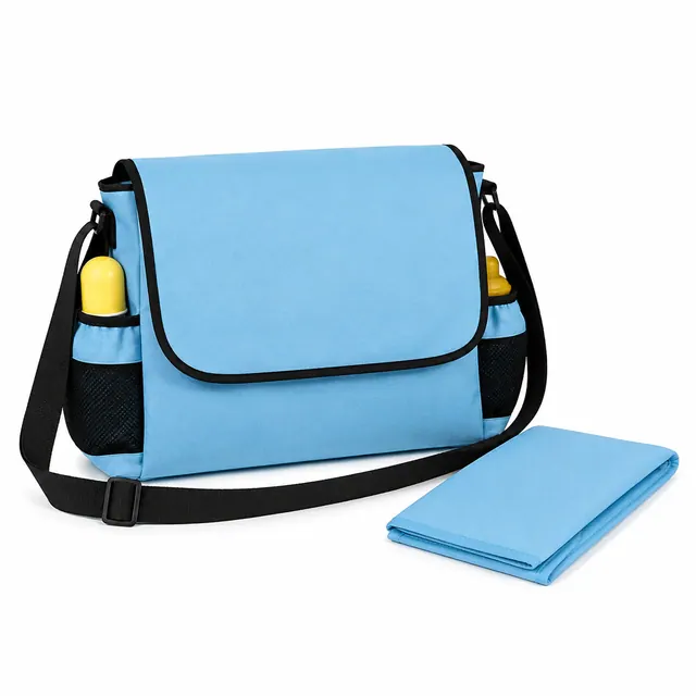 Stylish Baby Diaper Messenger Bag — 41 x 12 x 26 cm