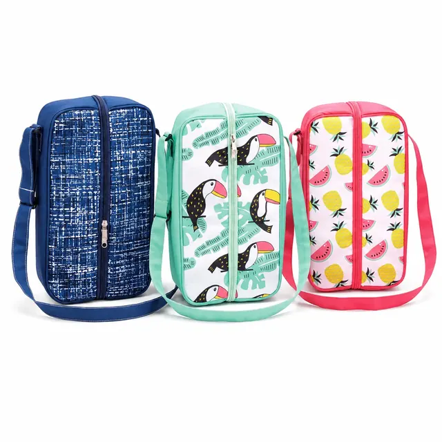 Stylish Gray Insulated Lunch Bag with Carry Handle (600D Two-Tone Polyester/PVC)