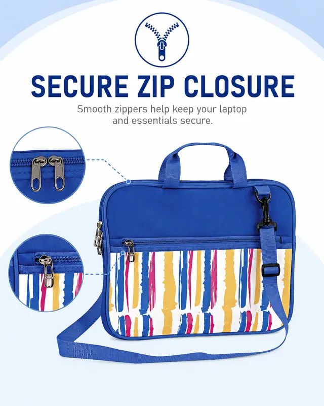 13" Waterproof Business Shoulder Laptop Bag — SPR, 35×3×27 cm — construction detail view 3